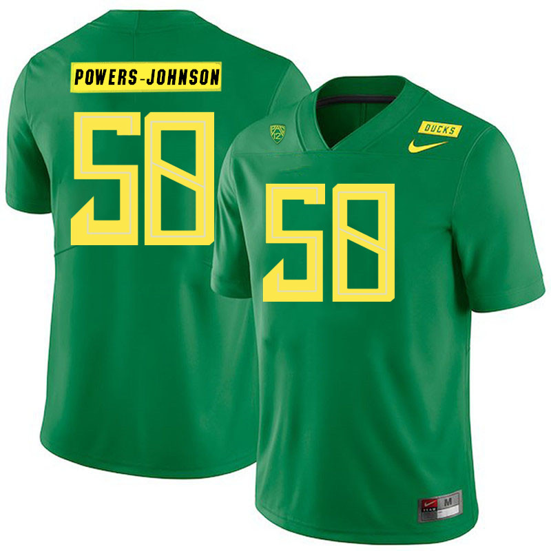Men #58 Jackson Powers-Johnson Oregon Ducks College Football Jerseys Stitched Sale-Green